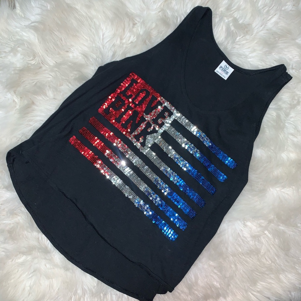 Sequin PINK Victoria’s Secret Tank Top